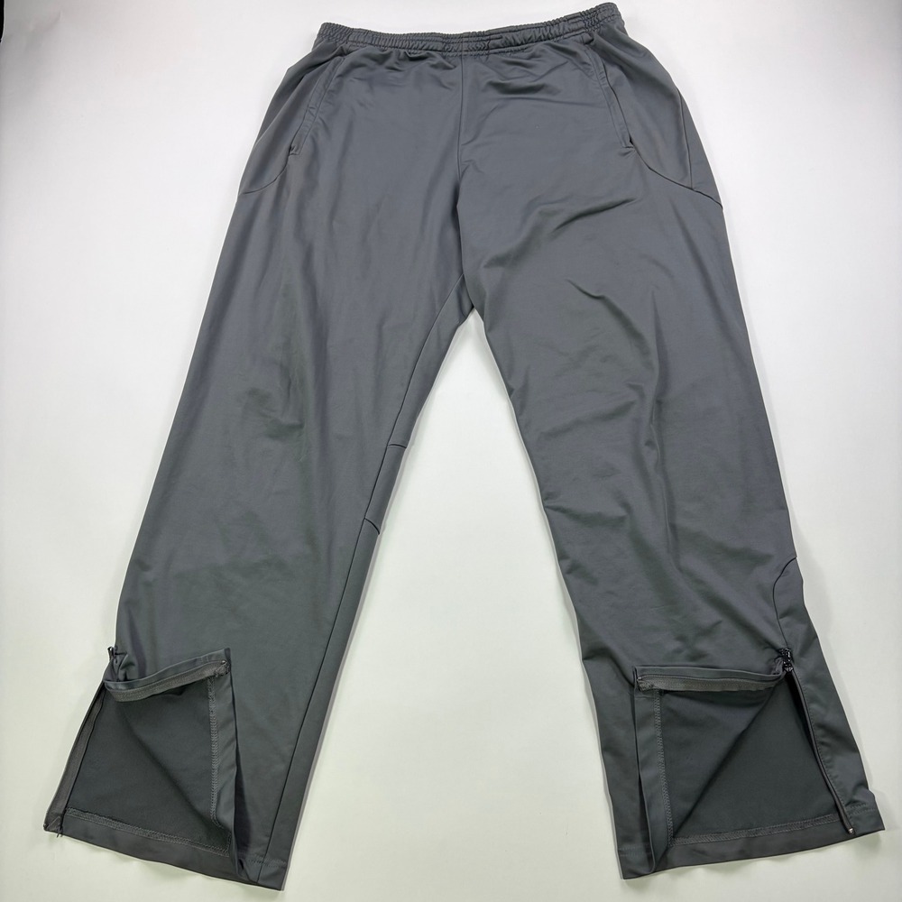 RLX‎ Ralph Lauren Performance Track Pants Mens Large Gray Ankle Zip Activewear